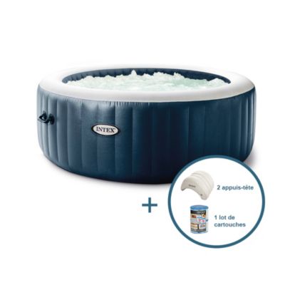 Spa gonflable Intex Ardoise 4 places + kit d'entretien