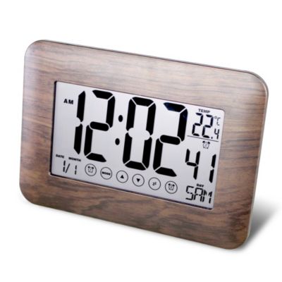 Fishtec Réveil Horloge Digitale Tactile Radiopilotée - Température Ambiante- Murale Ou À Poser - vue 2