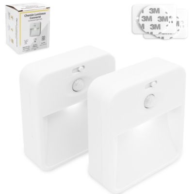 Lot de 2 veilleuses chemin lumineux FISHTEC eclairage automatique securite interieur