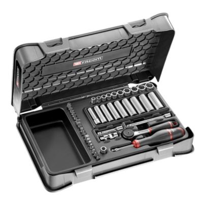 Facom C cliquet + douilles longues 1/4'' 6 pans Gris - vue 3