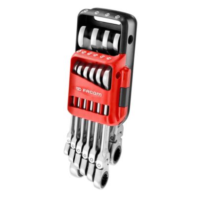 Jeu de 10 clés mixtes à cliquet articulées FACOM 467BF.JP10PB 8 à 19 mm - vue 3