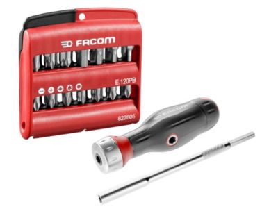 Tournevis 3 en 1 Facom Protwist + 10 embouts mixtes