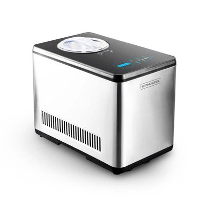 KitchenCook Sorbetière Turbine à Glace Glida X 1.5L, 140W 3 Modes et Groupe Froid intégré - Inox Gris - vue 2