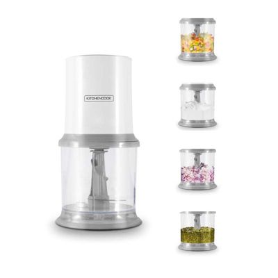 KitchenCook Mini Hachoir électrique Avec Lames En Acier Inoxydable Mixpod400 De Gris - vue 2