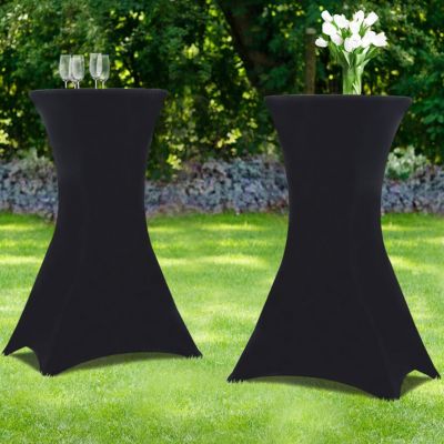 MARKET Lot de 2 Housses Noires Table Haute 105 CM - vue 7