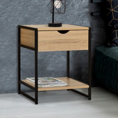 MARKET DETROIT Tables de chevet x2 Bois et métal - vue 2