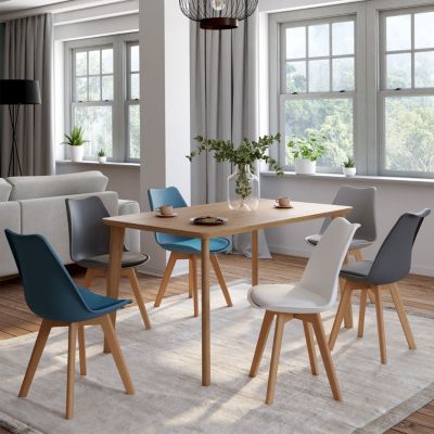 Lot de 8 chaises scandinaves SARA - vue 2