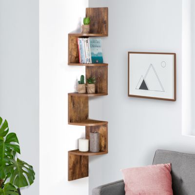 IDMARKET Etagère Murale ISA façon Bois Vieilli - vue 6