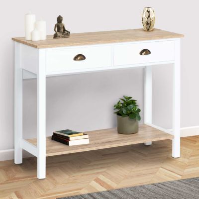 Market Isis Console 2 tiroirs bois - vue 10