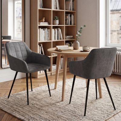 IDMARKET Chaises MADY Velours - vue 8