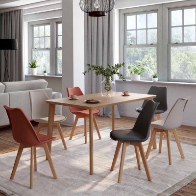 Lot de 6 Chaises SARA Mix Terracotta - vue 2