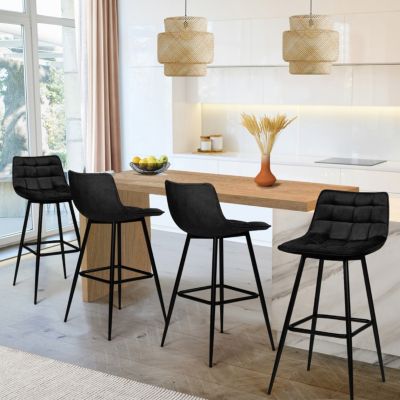 MARKET Tabourets MADY Lot de 4 Velours - vue 9