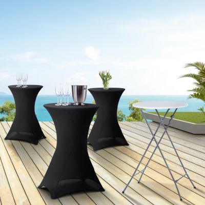 MARKET Lot 4 tables + 4 housses Noires - vue 8