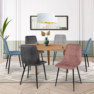 market MILA Chaises Velours Mix Pastel - vue 2