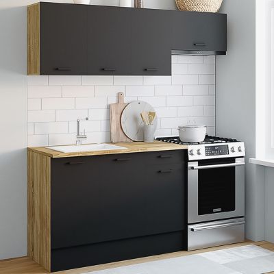 Cuisine complète IDMARKET SUBTIL Bois et