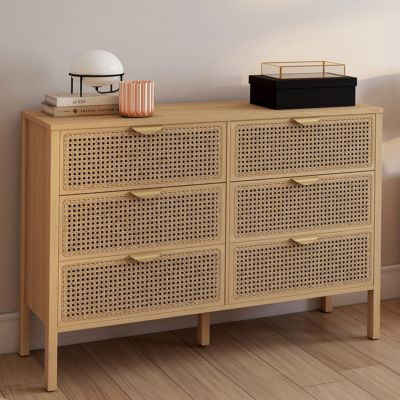 Commode 6 tiroirs cannage - vue 7