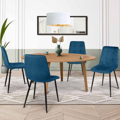 Lot de 4 chaises MILA en velours pour salle à manger - vue 7