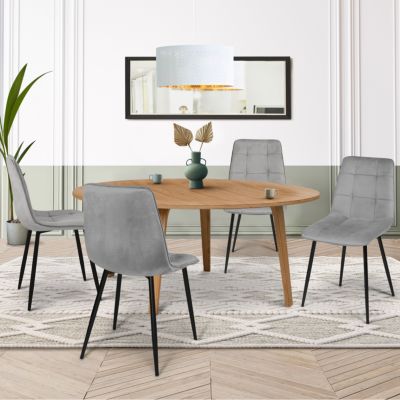 Lot de 4 chaises MILA en velours pour salle à manger - vue 7