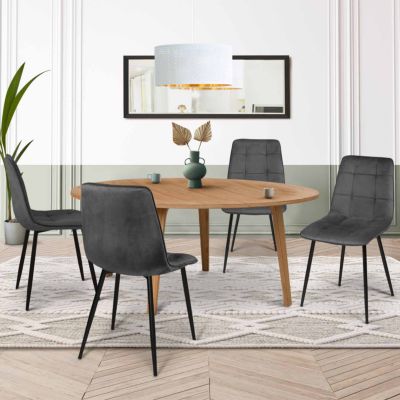 Lot de 4 chaises MILA en velours pour salle à manger - vue 7