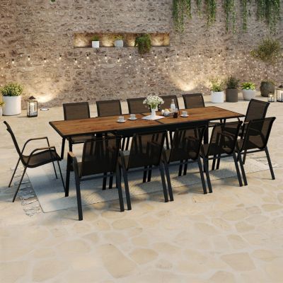Salon de Jardin NOUMEA Idmarket et Bois - vue 3