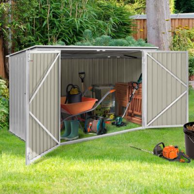 IDMARKET Abri de jardin en métal verrouillable rangement stockage vélos outils poubelles - vue 10