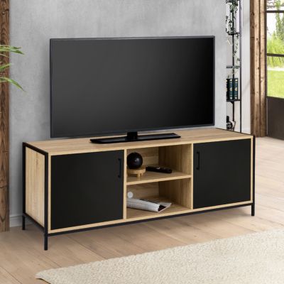 IDMARKET Boston Meuble TV Bicolore - vue 7