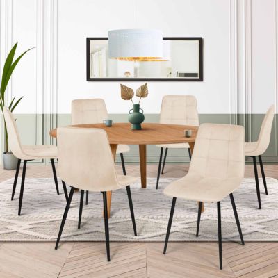 Chaises MILA Lot de 6 Velours