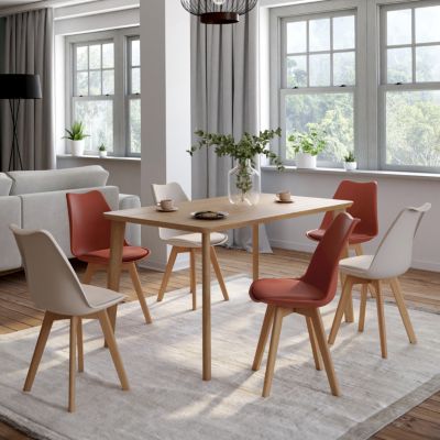 MARKET Chaises SARA Lot de 6 Terracotta et - vue 2