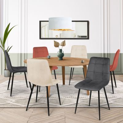 IDMARKET Chaises MILA lot de 6 Mix color - vue 2