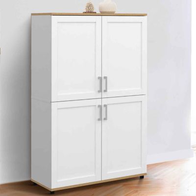 Buffet haut H. 125 cm VITO 4 portes et bois - vue 7