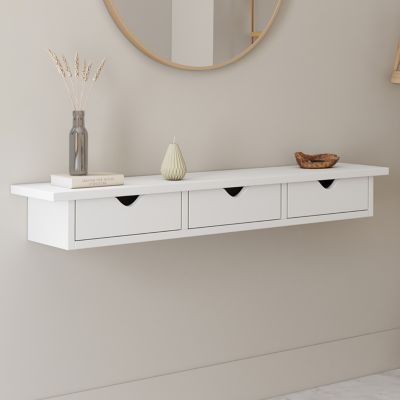 Etagère murale console d'entrée LISE 3 tiroirs - vue 7