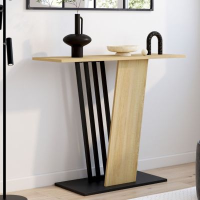 Console VICKY plateau bois et - vue 6