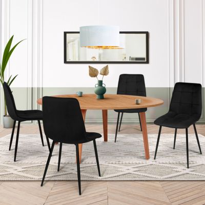 Lot de 4 chaises MILA en velours pour salle à manger - vue 7
