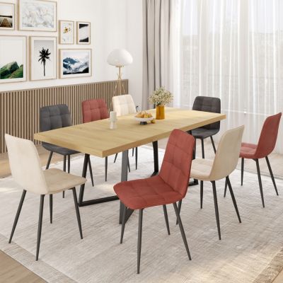Lot de 8 chaises MILA en velou - vue 3