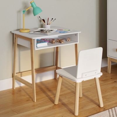 Ensemble bureau enfant ANATOLE avec niche et 1 chaise et bois