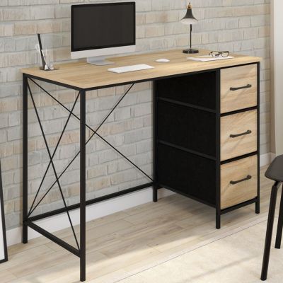 Bureau 3 tiroirs en tissu UTAH - vue 2