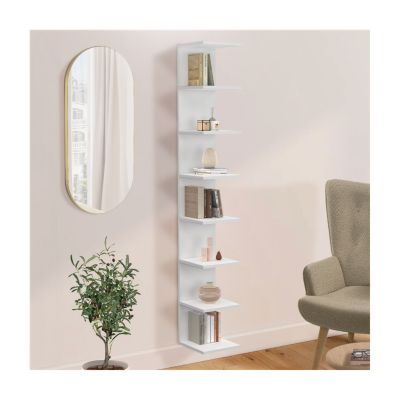 Etagère murale suspendue double position CHIARA 8 étagères 190 cm - vue 7