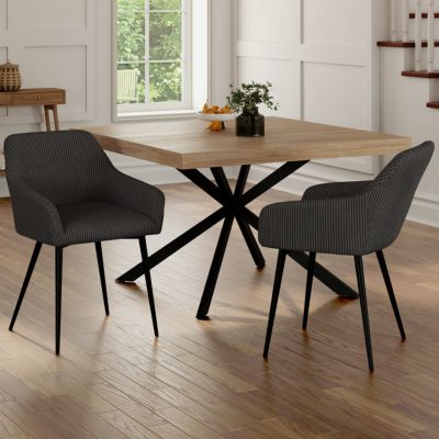 Lot de 2 Chaises JANY Idmarket Velours Côtelé - vue 7