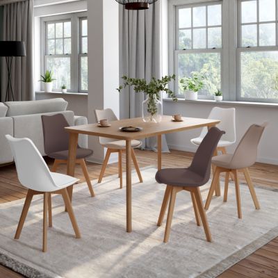 Chaises SARA scandinaves mixtaupe