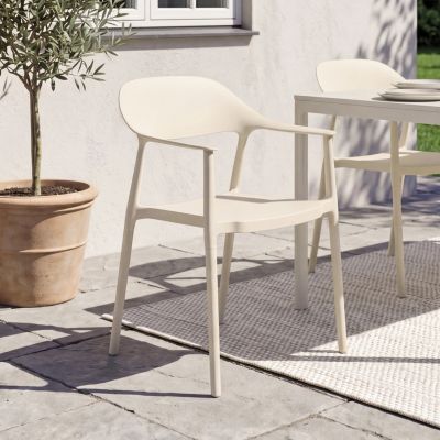 Lot de 4 chaises de jardin empilables SUZON en polypropylène - vue 9