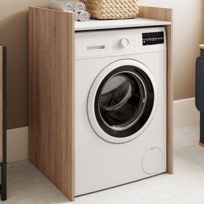 Meuble armoire pour machine à laver ou sèche linge WALLIS bois façon hêtre et - vue 7