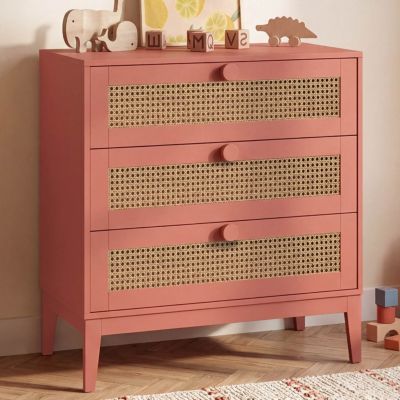 Commode 3 tiroirs ADELIE 80 cm enfant cannage et vieux - vue 10
