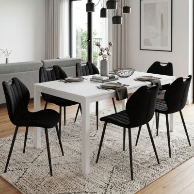 Lot de 6 chaises PIO avec poignée en tissu éponge
