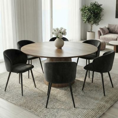 Lot de 6 chaises KIRA en velours pour salle à manger - vue 7