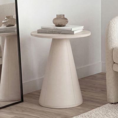 Lot de 2 tables d'appoint rondes table basse bouts de canapé tables de chevet ELEONORE 40 cm métal - vue 2