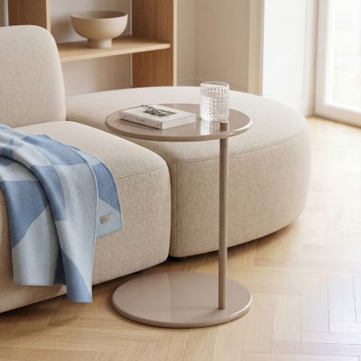 Lot de 2 tables d'appoint rondes table basse bouts de canapé tables de chevet LEONTINE 40 cm métal - vue 2