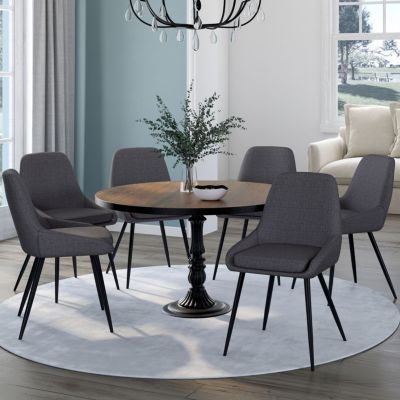 Lot de 6 chaises THALYA en tissu avec accoudoirs - vue 9