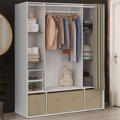 IDMarket Dressing Double penderie Diane 140 x 45 x 167 cm et - vue 6