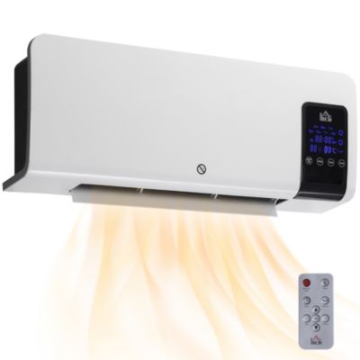 Radiateur mural soufflant céramique PTC 2000W max. - température réglable, timer, oscillation - télécommande incluse