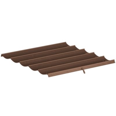 Outsunny Toile de rechange pour pergola rétractable 3 x 3 m polyester haute densité 180 g/m² imperméabilisé Marron - vue 2